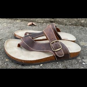 Modellista cork/leather brown sandals size 9.5. New condition: Never worn